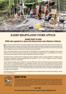 Karen Heartlands Under Attack